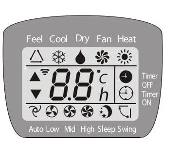 Air Conditioner Remote Control Symbols