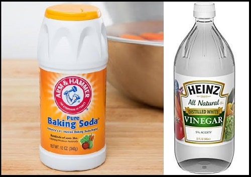 Remove odour with vinegar and baking soda