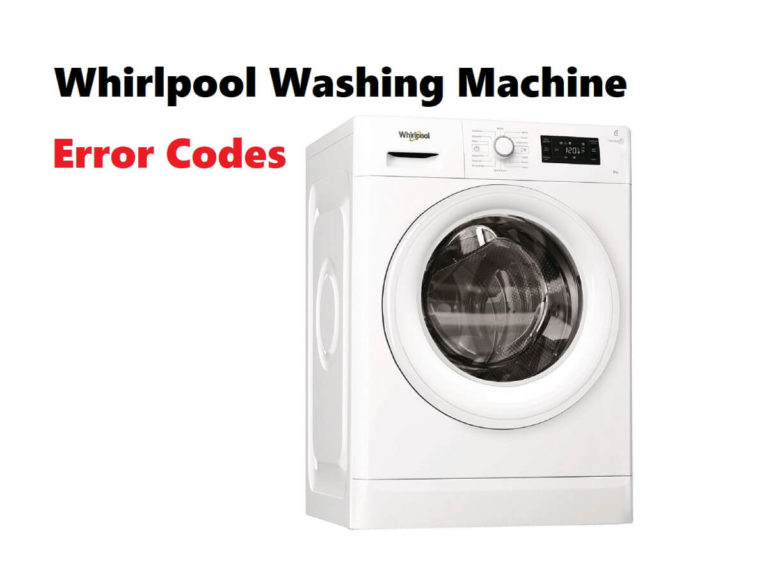 Whirlpool Washing Machine Error Codes Troubleshooting and Manual