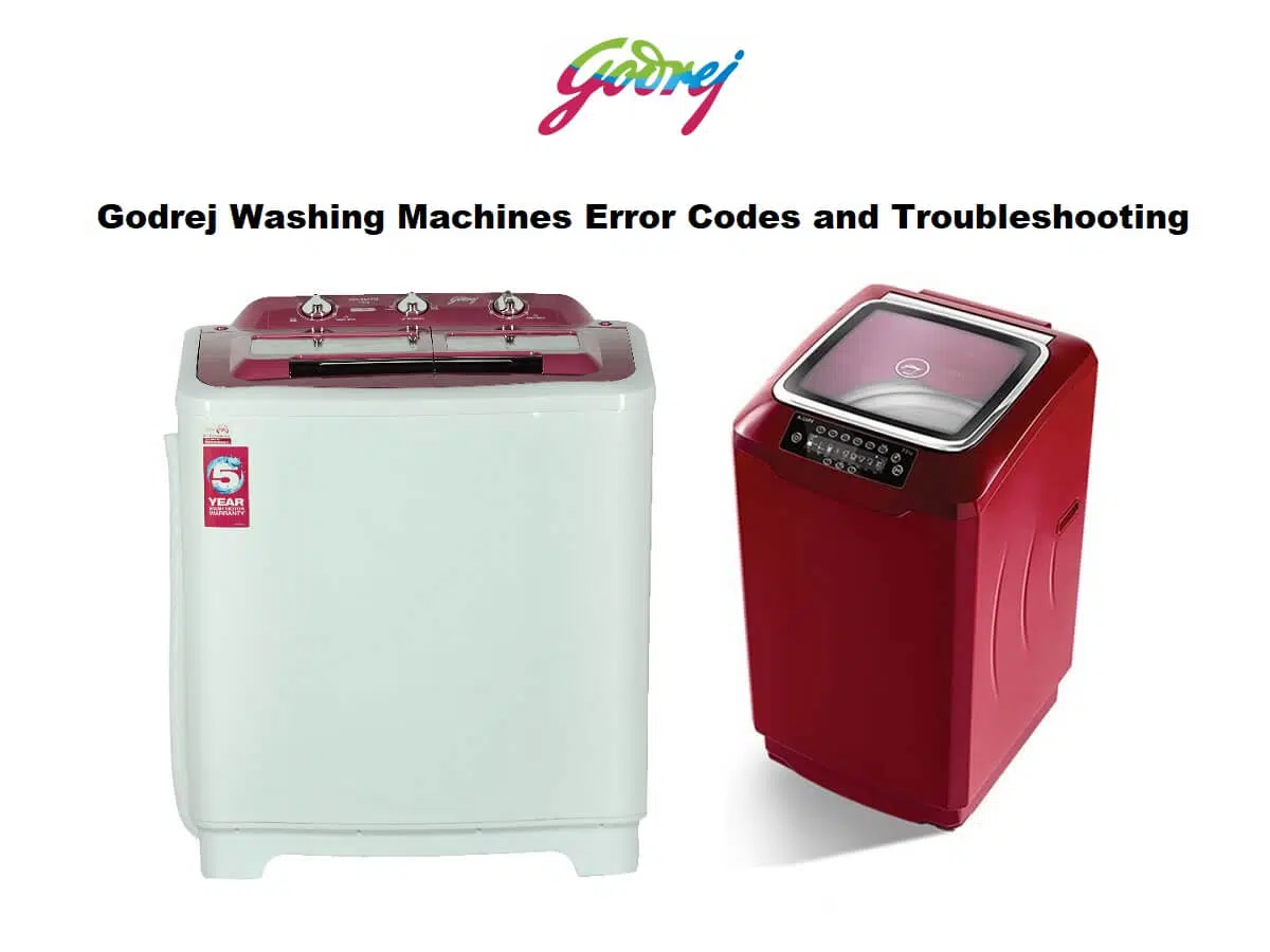 Godrej Washing Machines Error Codes and Troubleshootig