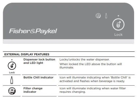 Fisher And Paykel Refrigerator Display Features