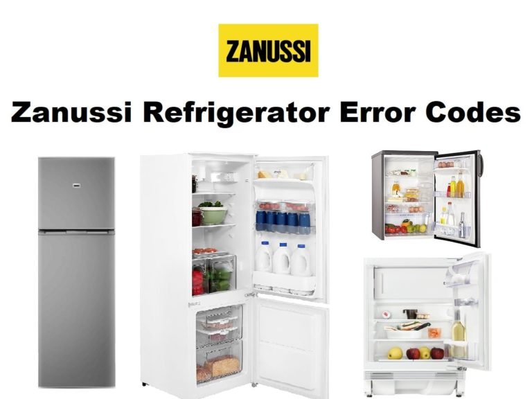 Zanussi Refrigerator Error Codes Troubleshooting and Manual