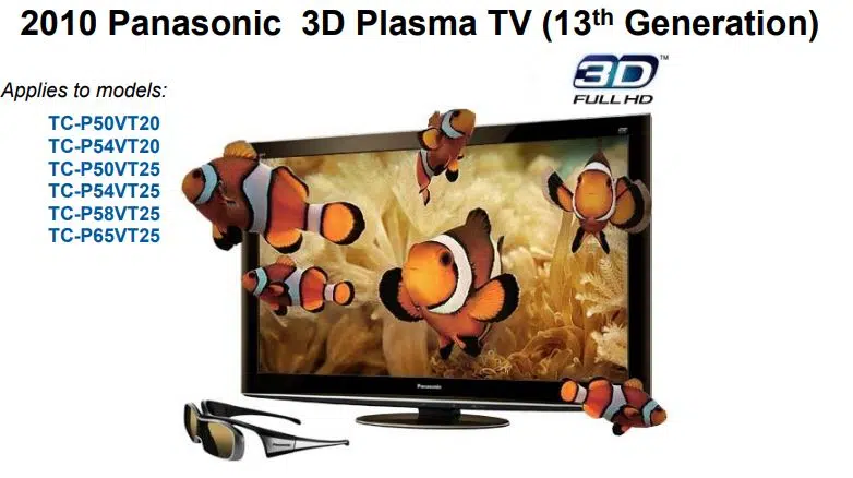 2010 Panasonic 3D Plasma TV (13th Generation)