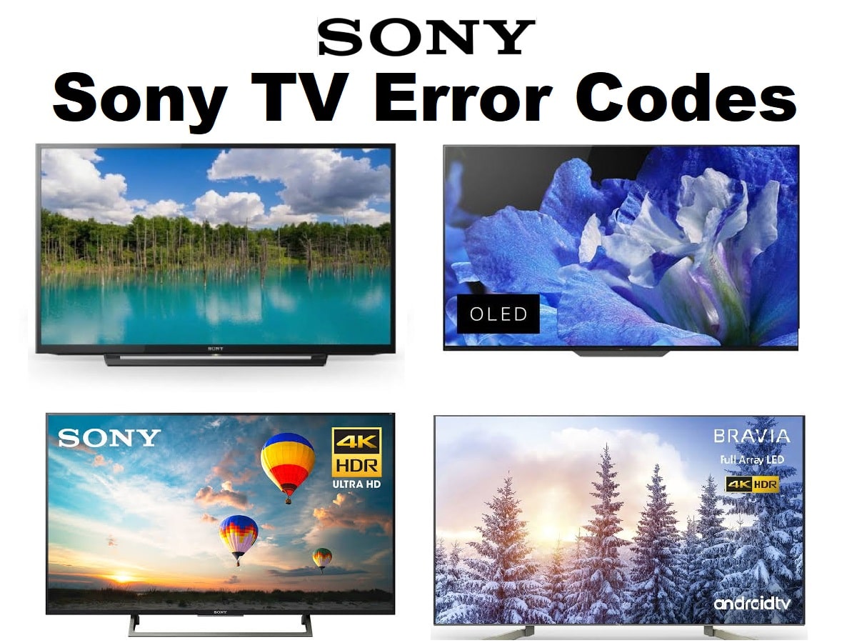 Sony TV Error Codes Quick Fixes Solved 