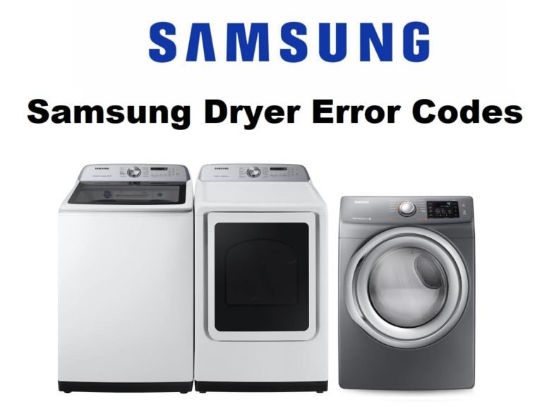 Samsung Dryer Error Codes - Troubleshooting and Manual