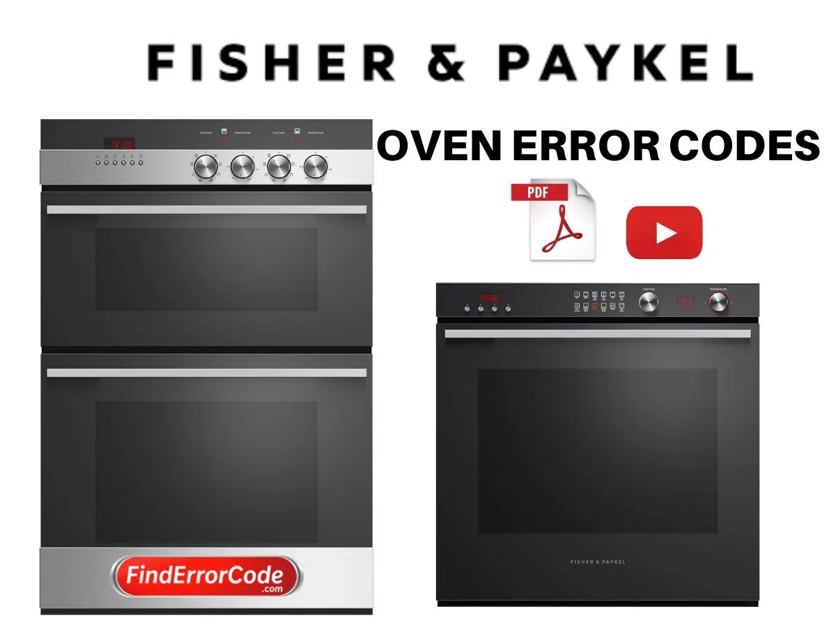 Fisher and Paykel Oven Error Codes