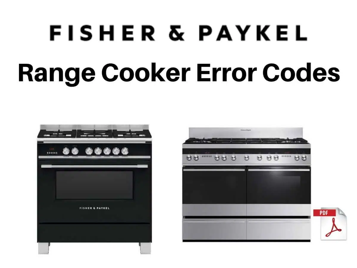 Fisher and Paykel Range Cooker Error Codes