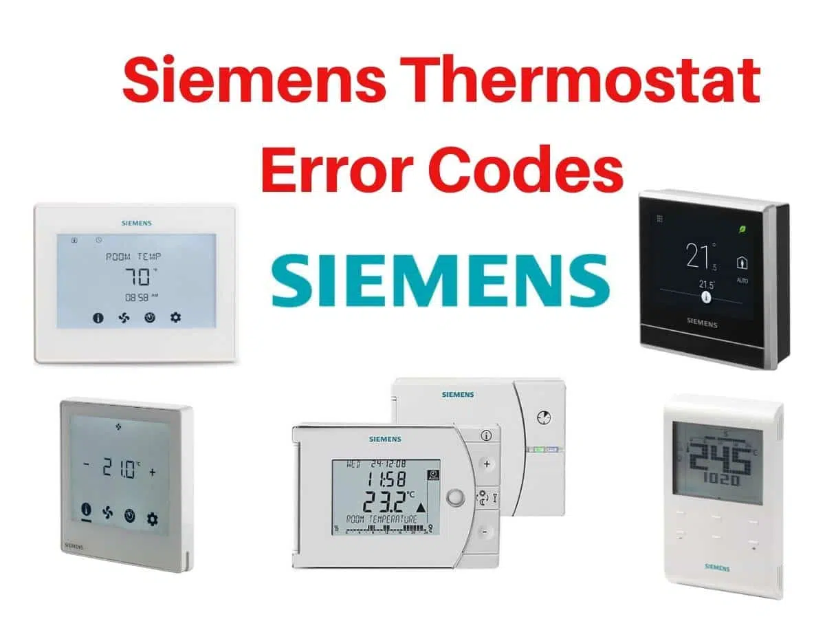 Siemens Thermostat Error Codes