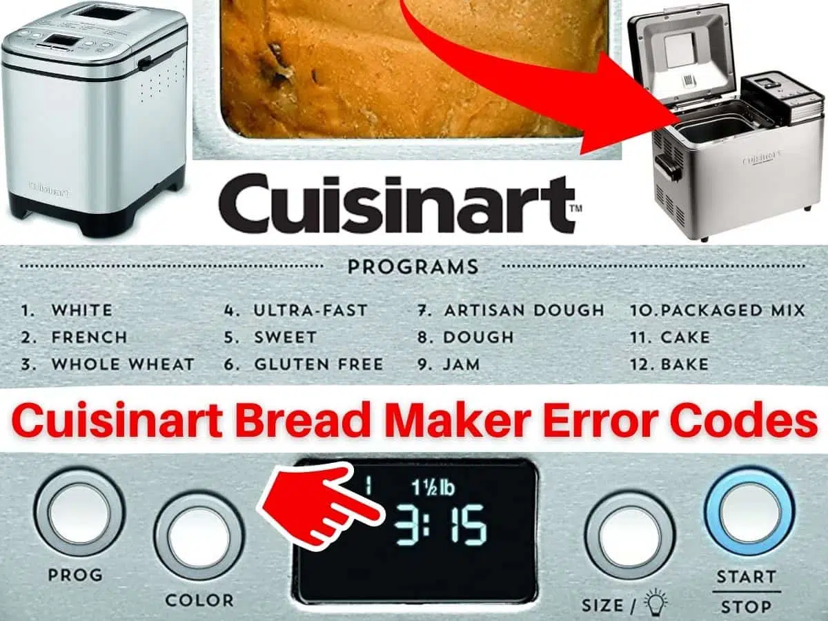 Cuisinart Bread Maker Machine Error Codes
