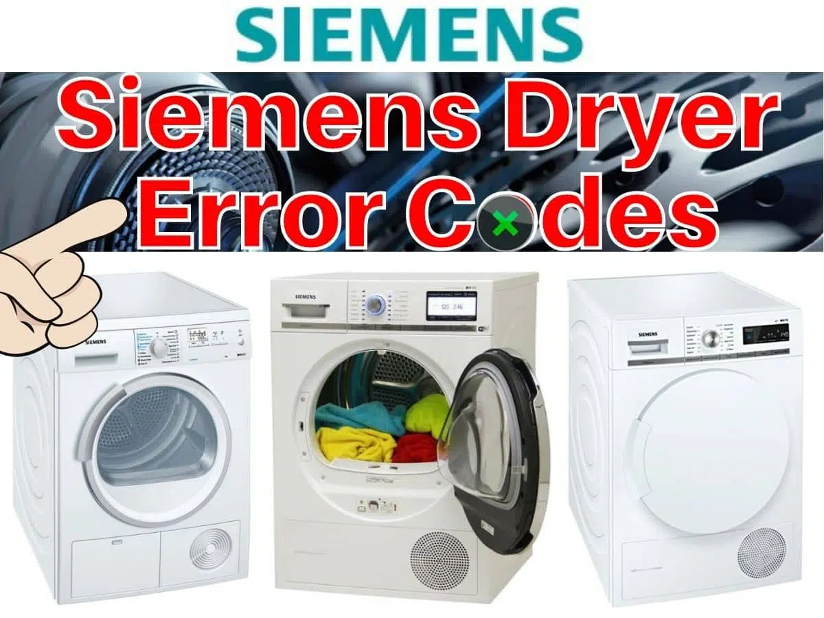 Siemens Dryer Error Codes and Troubleshooting