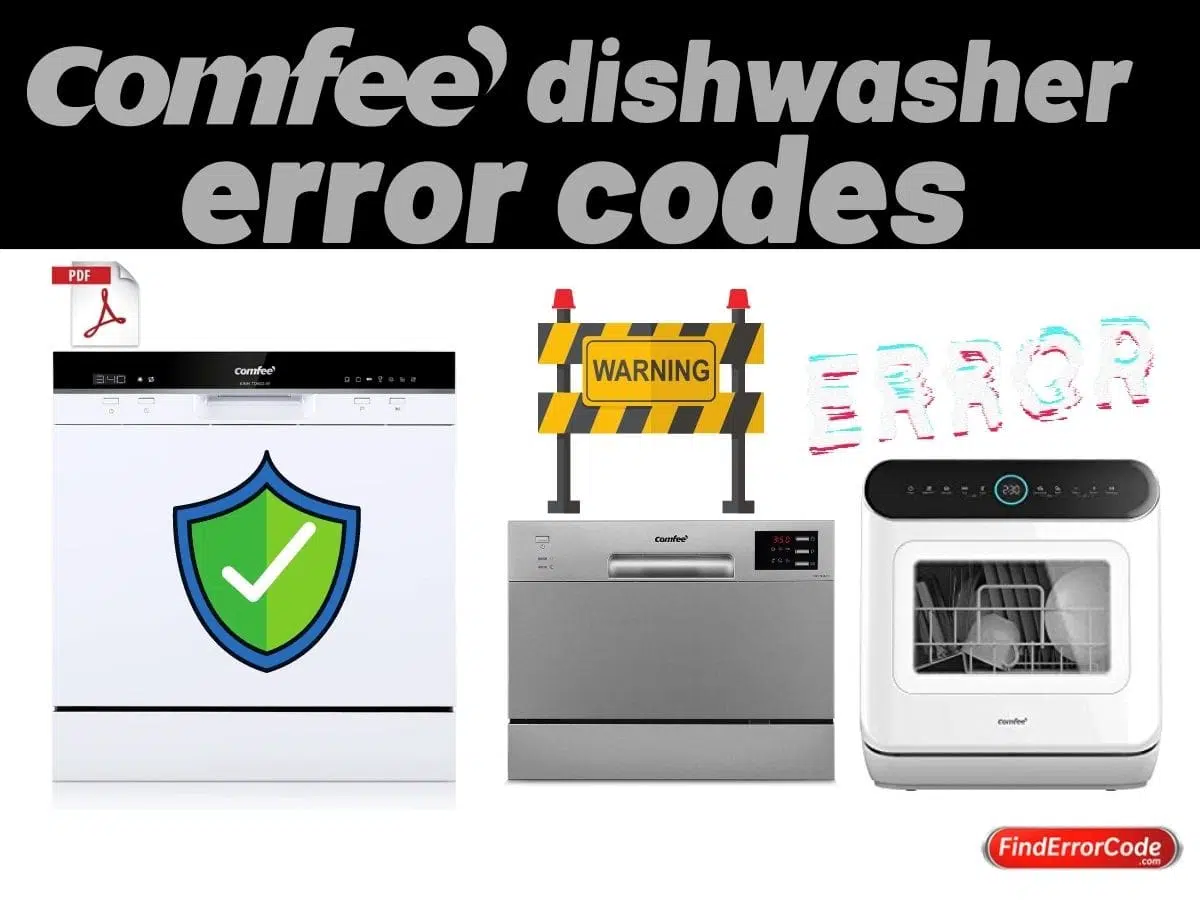 Comfee Dishwasher Error Codes
