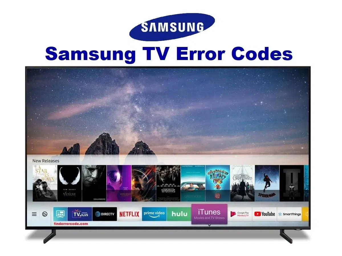 Samsung TV Error Codes