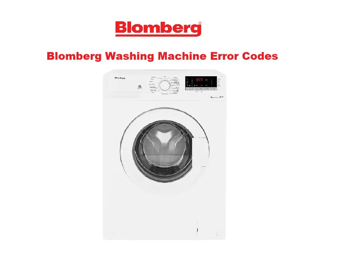 Blomberg Washing Machine Error Codes